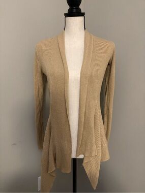 Belldini Gold Open-Front Cardigan